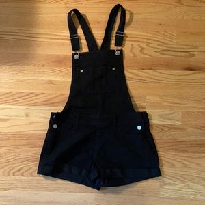 denim overall shorts